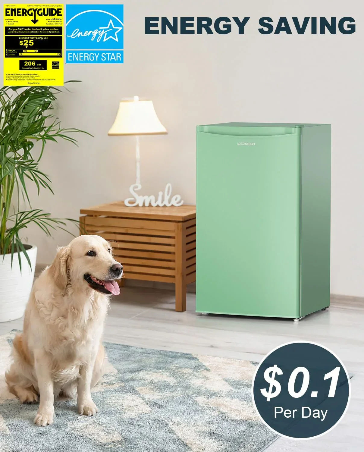ed918f547316ce2907edad355b11ba96a039bd6ece2046159dbdc225469d904f Upstreman 3.2 Cu.Ft Mini Fridge Freezer Single Door Fridge Dorm Fridge Adjustable Thermostat(Glossy Black)