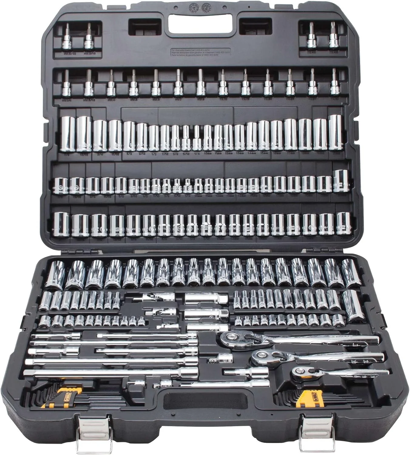 edeaf94861e0d0ed8f095efdb2d145161ac3cea9c1a9d9e220eba0e5e5ba6820 Mechanics Tool Set, SAE and Metric, 1/2, 1/4, 3/8 Drive Sizes, 192-Piece.(Multi)