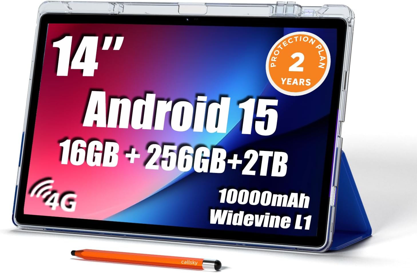 edec86af6bed6ccf7654b1ff3ea0f21e89001fdb3e14a23636105b6dd23695bb 14 Inch Android Tablet 16GB RAM 256GB ROM 4G LTE