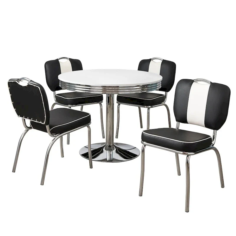 eded22df5bc2b35b36b1be7d08487afd7c80671aea01c1aabe0825798e0389df Simple Living Raleigh Retro 5-piece Dining Set(RED)