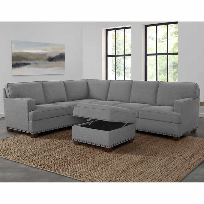 ee9e09081c55e4a1aba3a5ffc97d98a9430fbdc13a6b2f4f20fb3da6b7e51064 Thomasville Emilee Fabric Sectional with Storage Ottoman