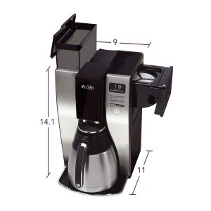 Mr. Coffee 10-Cup Programmable Coffee Maker, Insulated Thermal Carafe(Stainless Steel/10 Cup Thermal Carafe + Strong Brew)