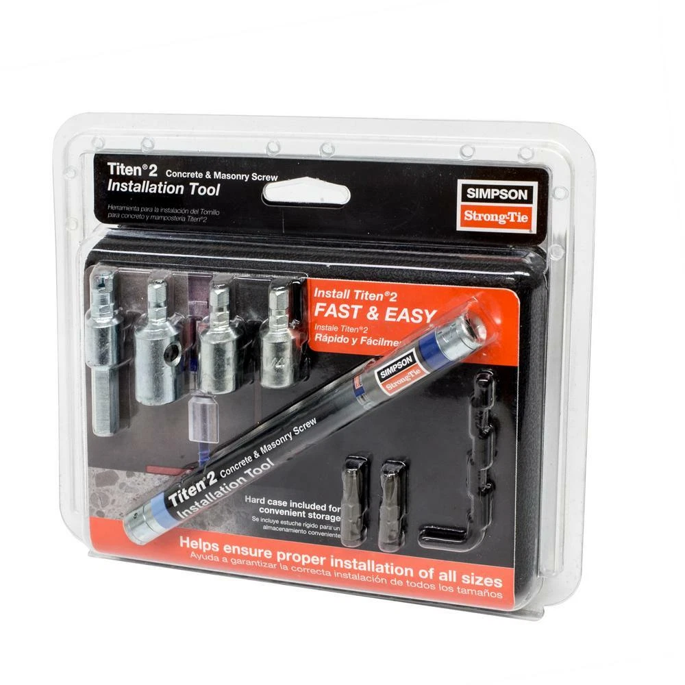 efaae02062c371ae80bfce76dc6dfb8cffe27cc081b4a784d5f345306d0bda82 Simpson Ttn2T01 Ttn2Install Titen Drill Driver Bit Tool 1/4 5/16 Holder Masonry