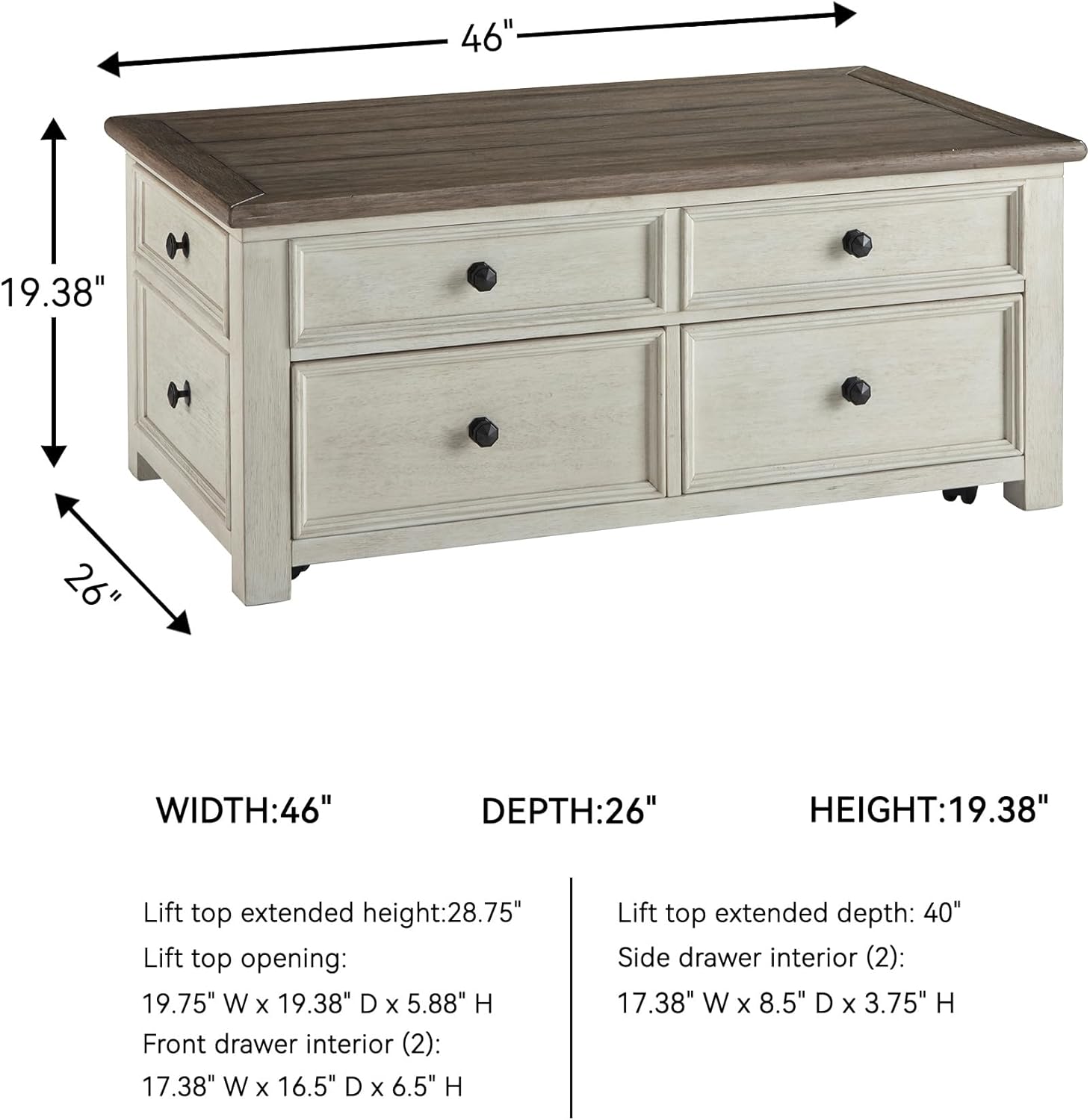 efd0cff3a6c679b46f8107adf71ab134e1148d8c8ff549a693d5fd205e2f3766 Ashley Bolanburg Lift Top Coffee Table with Drawers, Antique Cream Brown