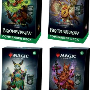 2025 The Gathering Bloomburrow Commander Deck Bundle ¨C Includes All 4 Decks (Animated Army  Family Matters  Peace Offering  and Squirreled Away)