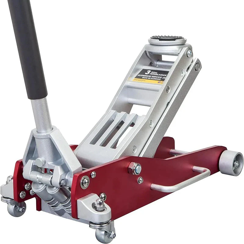 f0d6477087218f282622a1badb304259e912551e77781b9a4736b8a17d0b7b6e Torin Low Profile Economy Aluminum Floor Garage Jack, 3 Ton Capacity
