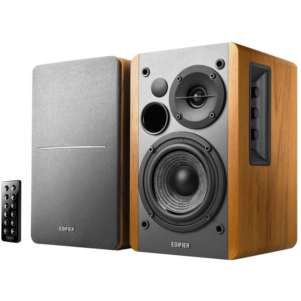 f1e58e0f478e97ffdcad20492d7d2ec330b9d38f4160d1bd9f10b14cd6af3ed0 Edifier - R1280DB Powered Bluetooth Bookshelf Speakers, Computer Speakers - 42W RMS Optical Input - Wireless Studio Monitors - Brown(Black)