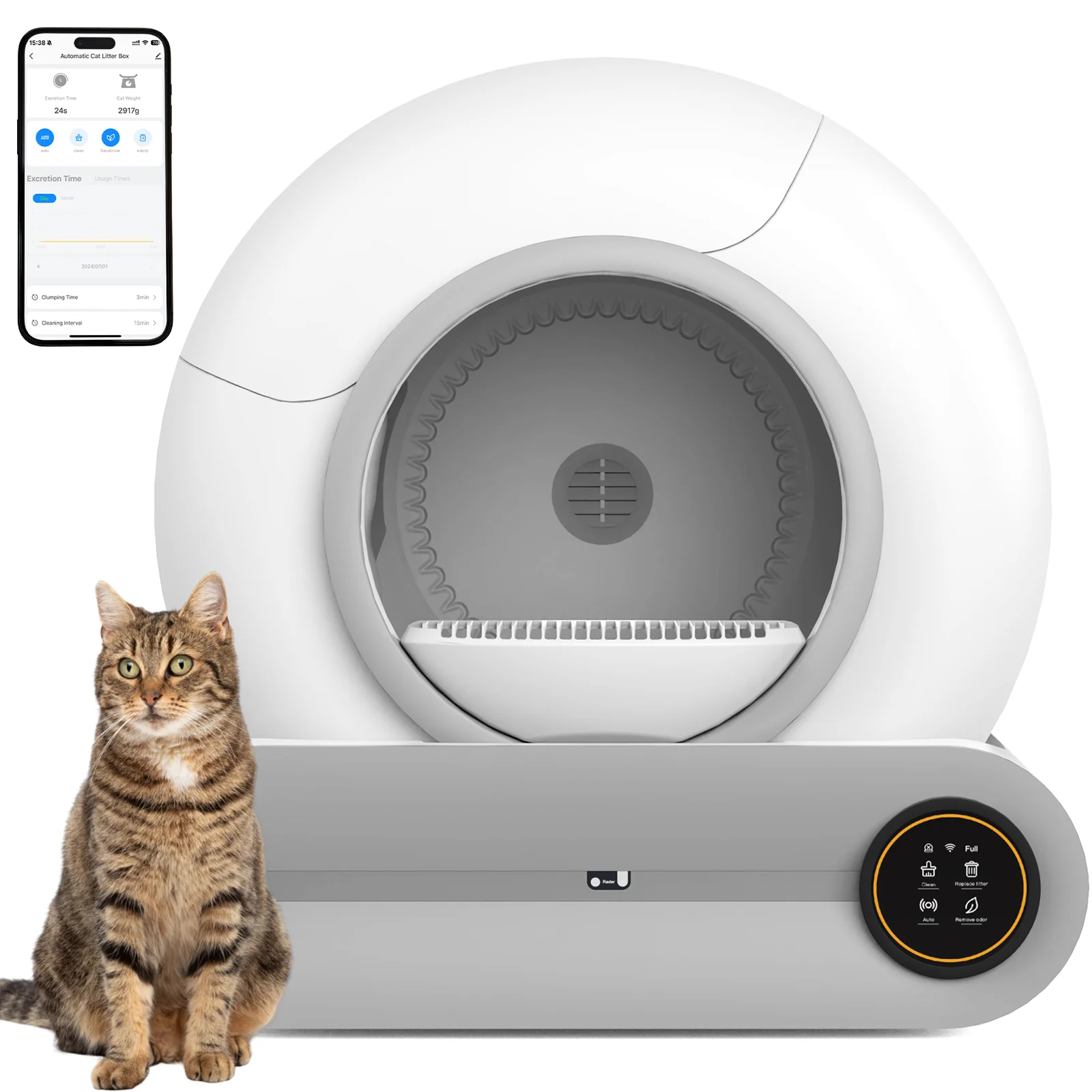 f2ac72bcd6e120acaf531caa5702448c91c9916d3e047067c02ad37ade7b5699 Smart Cat Litter Box Self Cleaning Odor-Removal