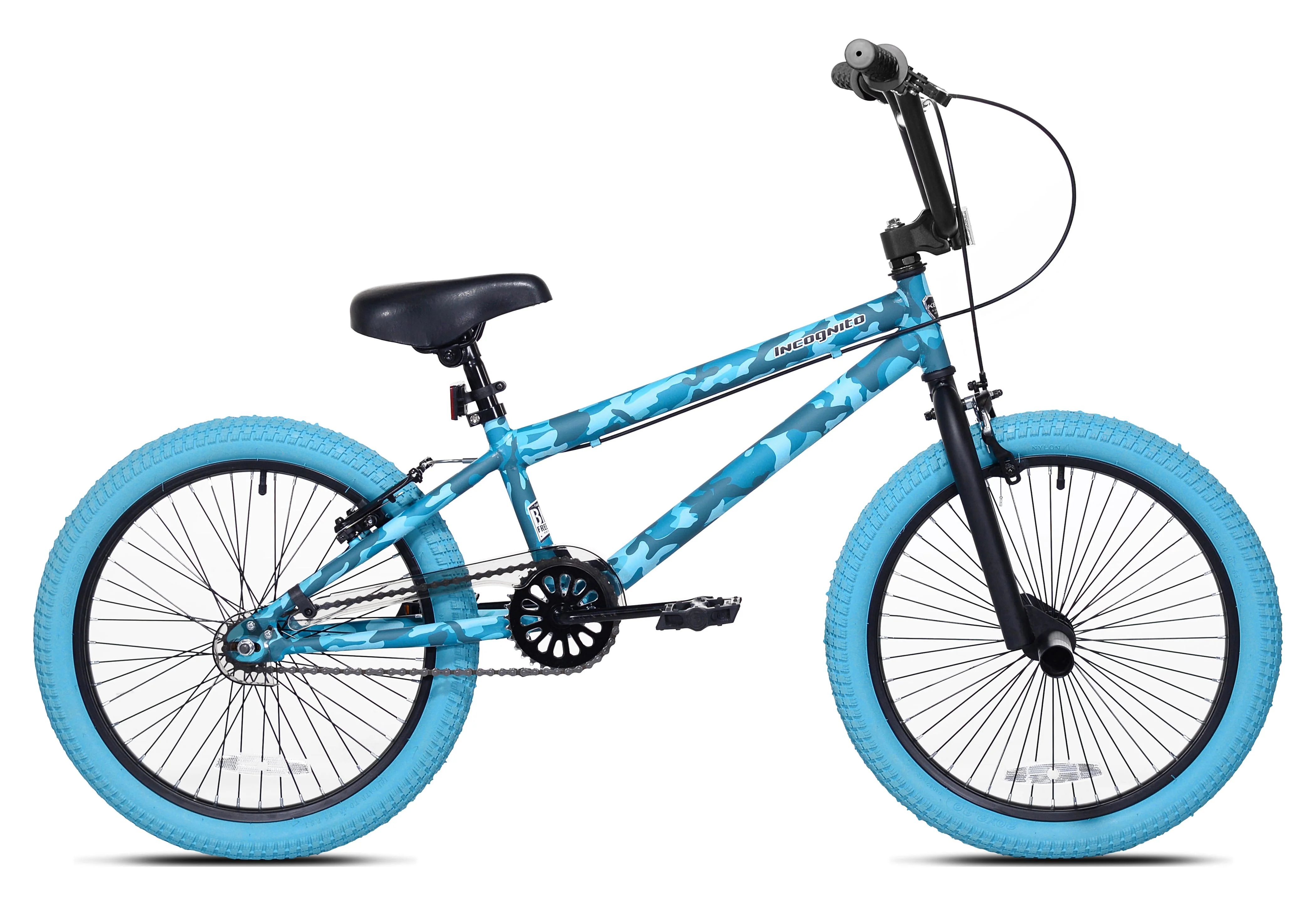 f498072e282b20ede0b6a5171247d582bb80ed61346aefe289e38755b0068452 Kent Bicycle 20-inch Incognito Girl's BMX Child Bike, Turquoise Blue Camouflage(Default Title)