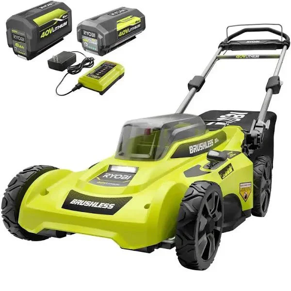 f4eabea4e7cf401698d7cfbafa9cecd4d0f1dce775dfb87e50fc477aa98cd7ec Ryobi 40V Brushless 20 in. Cordless Battery Walk Behind Push Lawn Mower with (2) 6.0 Ah Batteries and Charger