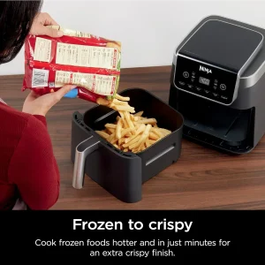 Ninja Air Fryer Pro 5-quart 4-in-1 air fryer that air fries bakes reheats and dehydrates(5 QT MAX/Black)