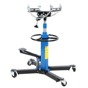 1660 Pounds Hydraulic Car Transmission Jack Vertical Lift with 360¡ã Swivel Wheel Pedal ,Blue,33