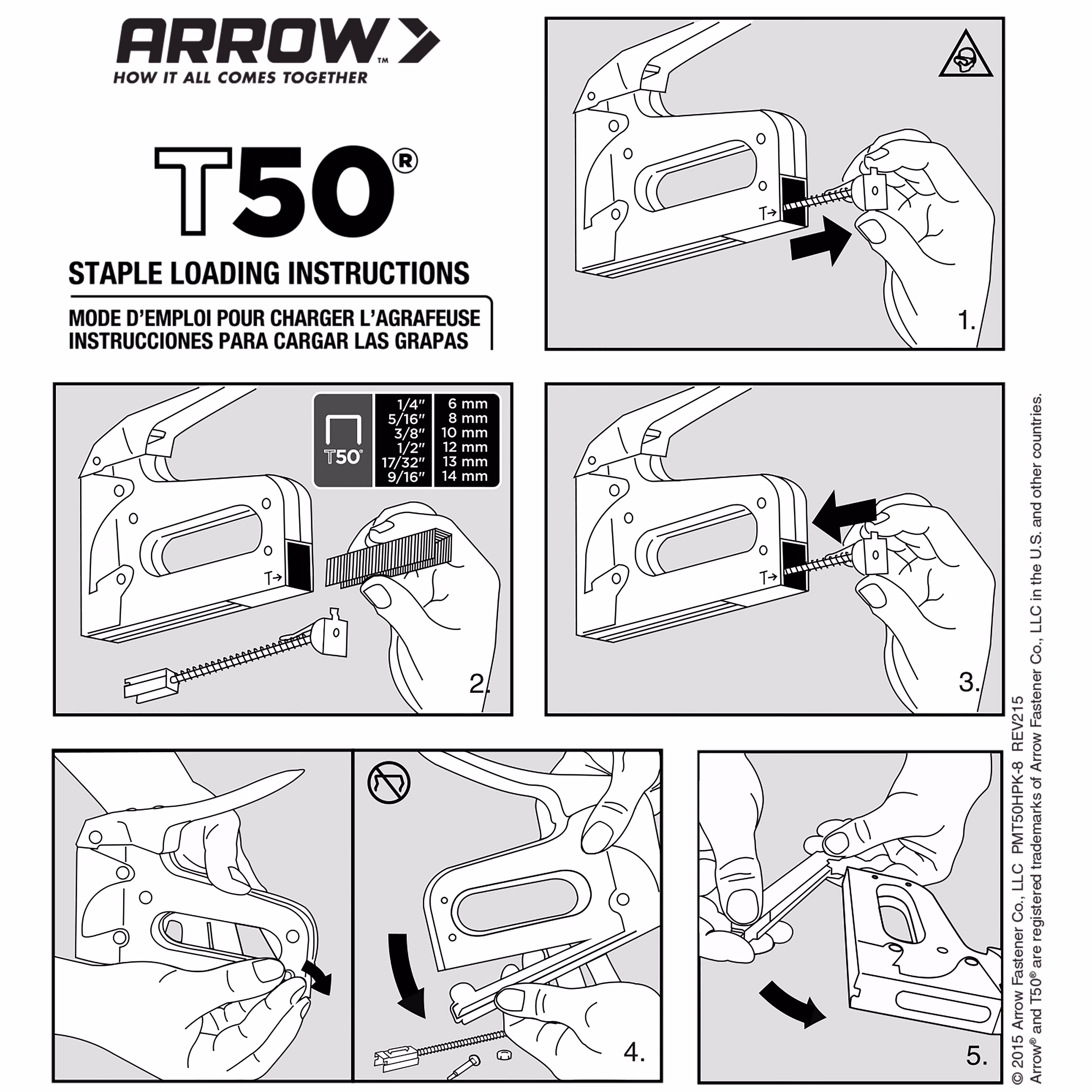 f6bcbf0facc879300e8f5642510cf55b3eadff18567a5f6e702f096b6dc98d0d Arrow T50 Heavy Duty Manual Staple Gun for Upholstery, Wood, and Crafts, New