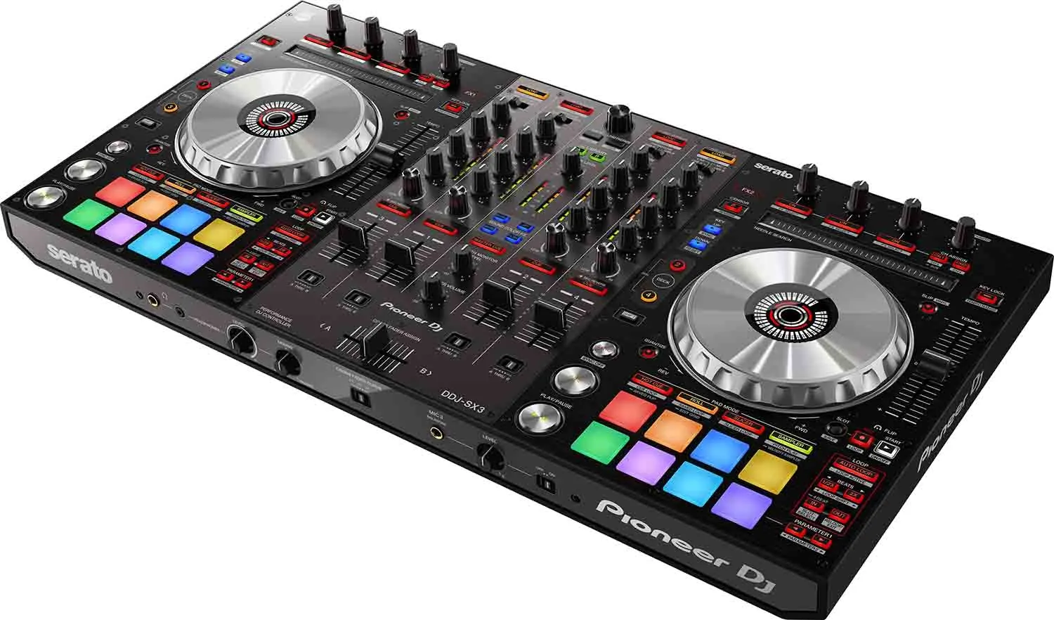 f6fbd5a9aeb438ca9c789c8bd83d21a1e02cb6bb372b9564a1b5cf1734b80672 B-Stock: Pioneer DJ DDJ-SX3 4-Channel DJ Controller For Serato DJ Pro
