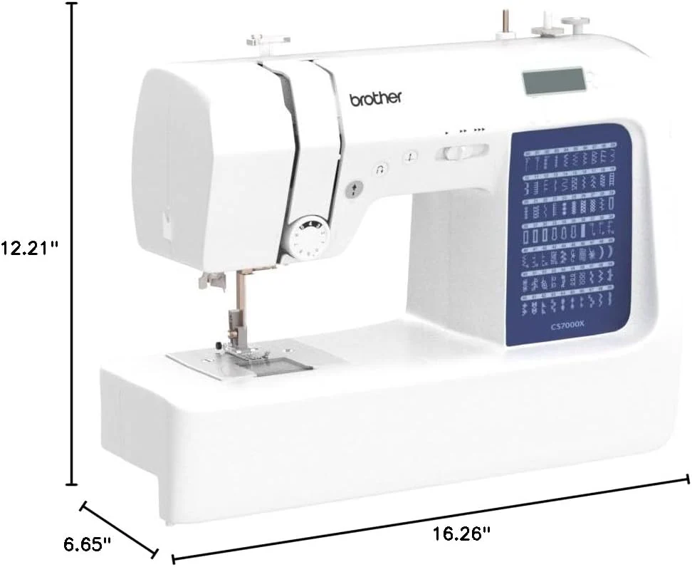 f7341d17d101c7dce91b44eb84b514f353eba62642a25806f9ea9287d580e1b5 Brother CS7000X Computerized Sewing and Quilting Machine, 70 Built-in Stitches, LCD Display, Wide Table, 10 Included Feet(CS7000X + Case)