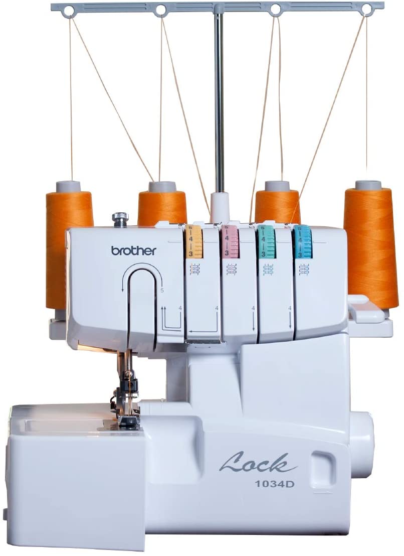 f924d12ddeed942afb4de9362ced22d813ffe7bdd783ddbefdbb761ccb2588cf 1034D Serger Heavy-Duty Metal Frame Overlock Machine 1300 Stitches Per Minute Removeable Trim Trap 3 Included Accessory Feet(Default Title/ONESIZE)