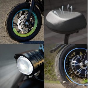 Electric Scooter with Large Basket, 550W Motor(550W 18.6Mph C1S-Fp9)