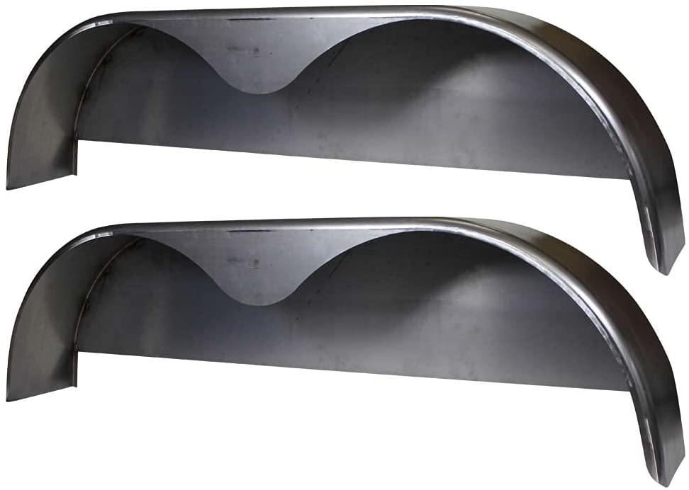 fc1116fcc52a392a3d480cb449606773c11b4b14bd76743cc0ef6305ce34dfc4 2025 72¡Á10-3/4 Tandem Axle Steel Trailer Fender w/Back Plate Welded In (2-Pack)