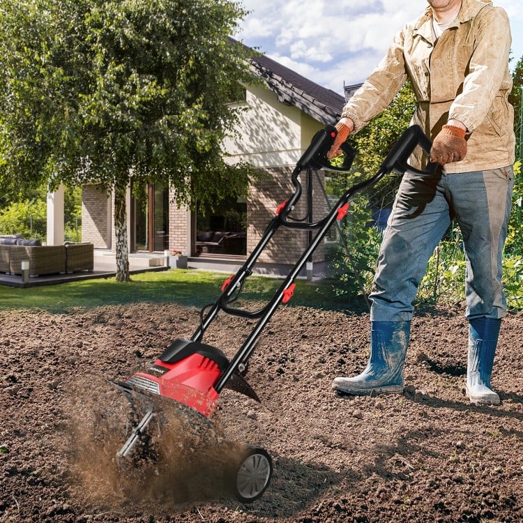 fd729b787c79c13148f55458bcbac5859a178d9e8f27ac5739f767449c5626e3 Corded Electric Tiller and Cultivator 9-Inch Tilling Depth(14 inches)