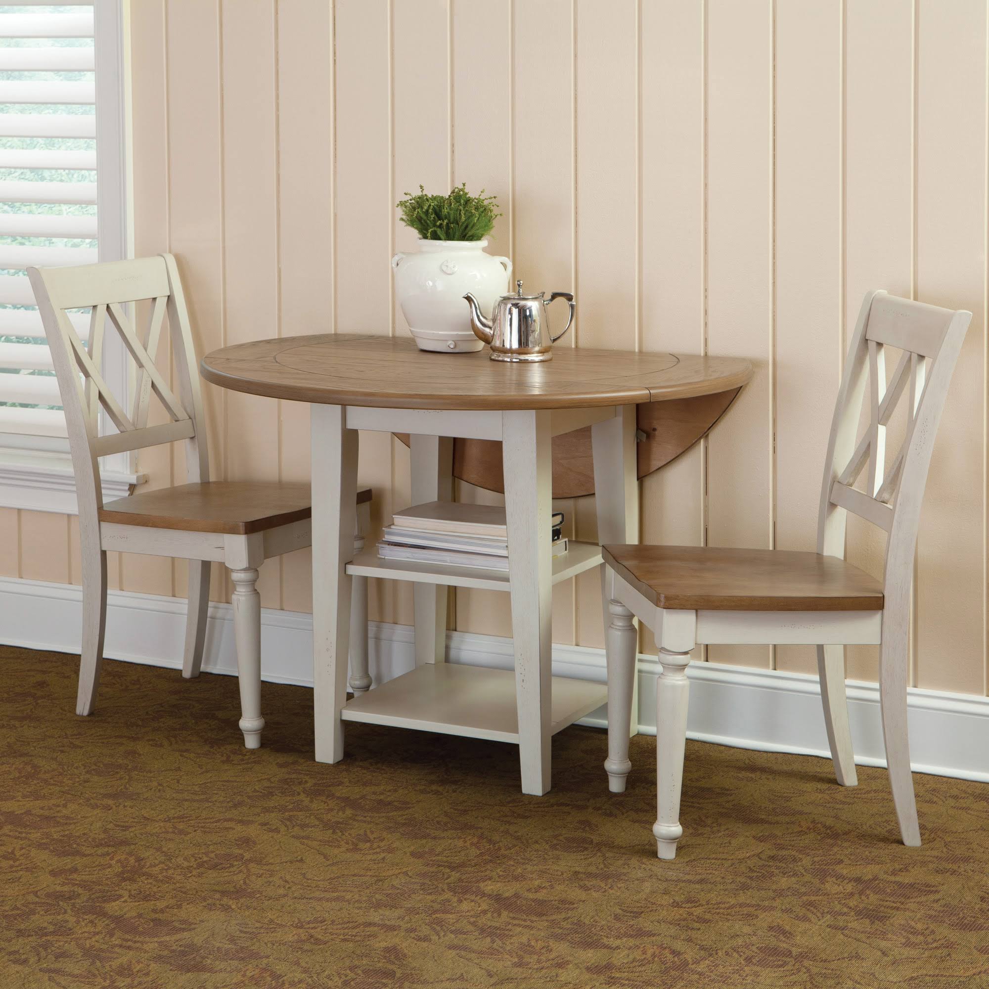 ff3c4b4120e639ebee5e6ccb52aba52ce27a993cfc7c9c16019f35951bc1dd3f Liberty Furniture Al Fresco III 3-Piece Drop Leaf Dining Set, Rustic Driftwood Finish, Transitional Style